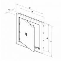 Usita de revizie Haco, ASA-PVC, fara inchizator, 15 x 30 cm